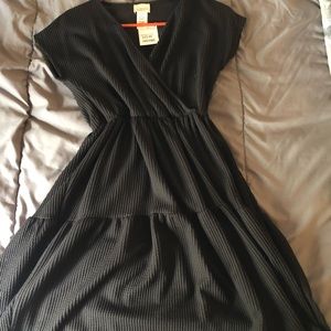 Black wrap dress